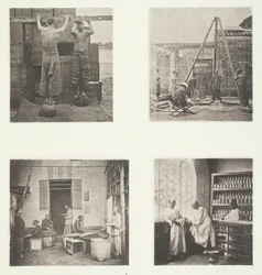 Rolovací voňavé kapary a čaje se střelným prachem, vážení čaje pro export, Čajovna..., c. 1868.