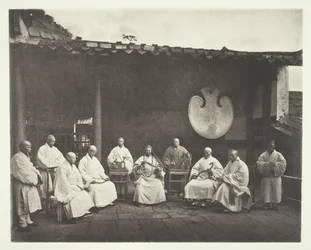Opat a mniši z Kushanu, c. 1868.