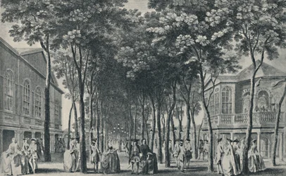 Společnost v Marylebone Gardens, 1755, 1920