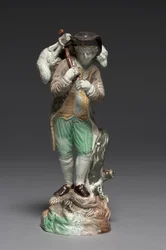 The Lost Sheep, vyrobený Staffordshire Factory, kolem roku 1770