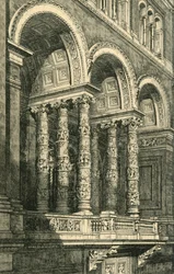 Centrální vybrání v hlavním čtyřúhelníku, 1860, 1881.