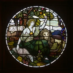 Biddulph Grange, James Powell & Sons, John William Brown (1842-1928), Země, 1903, secese