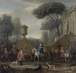 Příprava na lov, cca 1740-50 (olej na plátně)