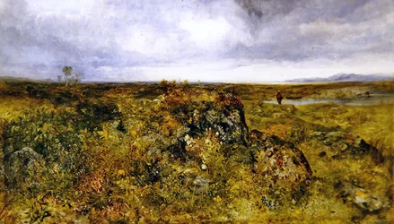 Rybaření na řece (olej na plátně)