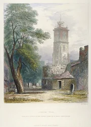 Kostel svatého Jiljí bez Cripplegate, City of London, 1851