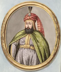Amurath (Murad) IV. (1612–1640), sultán v letech 1623–1640, z „Série portrétů tureckých císařů“