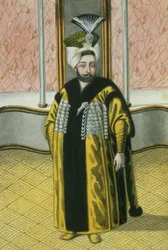 Mustapha IV. (1779–1808), sultán v letech 1807–1808, z „Série portrétů tureckých císařů“