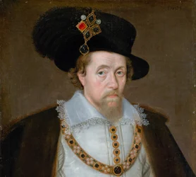 Jakub VI. a I., 1566 - 1625, skotský král 1567 - 1625, král Anglie a Irska 1603 - 1625
