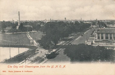 „Město a Chowringhee z Y.M.C.A.“, počátek 20. století.