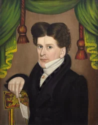 Muž s perem, asi 1827-30 (olej na desce)