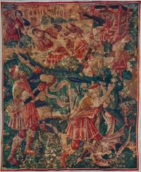 Scény ze života Herkula: Tapisérie tkaná Joosem z Audenarde, c1498 1946