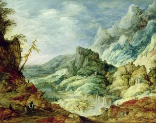 Alpská krajina, asi 1620