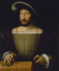 Ranskan kuninkaan Francis I:n muotokuva, n. 1535 (öljy kankaalle)