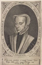 Georg Hoefnagel - Marie Rakouská, císařovna Svaté říše římské