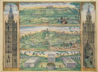 Mapa Foraty a Jeresy z knihy "Civitates Orbis Terrarum" od Georga Brauna (1541-1622) a Franse Hogenberga (1535-90), 1565