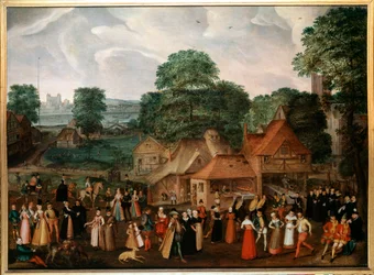 Svatební hostina v Berdmondsey Obraz od Georgese Hoefnagela (1542-1601) (ec.engl.) 1600 Soukromá sbírka