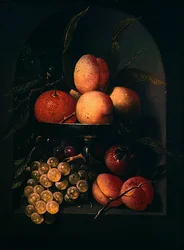 Tazza of Fruit in a Stone Niche (olej na plátně)