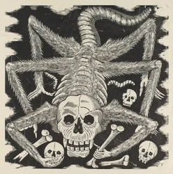 Calavera huertista, kolem 1914, tištěno 1930 (fotreliéfní lept s rytinou)