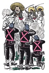 Mexická revoluce (1910-1920): Boj federálů proti revolučním jednotkám Emiliana Zapaty (známého jako El Caudillo del Sur).