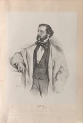 Portrét operního pěvce Achille De Bassini 1819-1881, 1854.