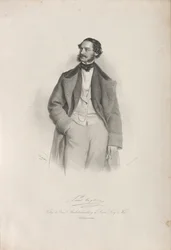 Portrét tanečníka, choreografa a baletního mistra Paula Taglioniho 1808-1884, 1856.