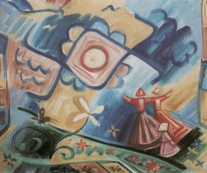 Folklorní ozdoba zpívajících dívek, 1936