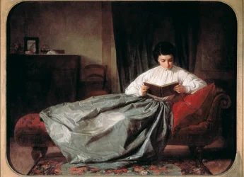 "" Přehrání alba (?) "" Obraz od Josepa Durana i Riery (1849-1928). 1872. Barcelona, Národní muzeum umění Katalánska.