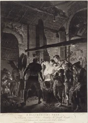 Kovárna, vyryl Richard Earlom (1743-97)
