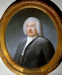 Portrét Antoine de Sartine (1729-1801) policejního poručíka Ludvíka XV. Malba akvarelem od Josepha Boze (1744-1826). 1787. Versailles, Zámecké muzeum