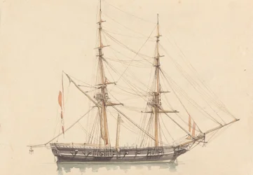 Single Brigantine, plachty svinuté