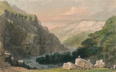 Valley of Linmouth, Severní Devon, c1830.