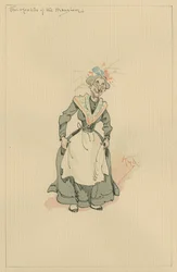 The Hostess of the Mansion, c.1920 (pero a inkoust s wc na papíře)