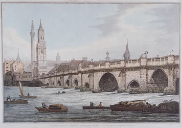London Bridge starý, Londýn, 1790