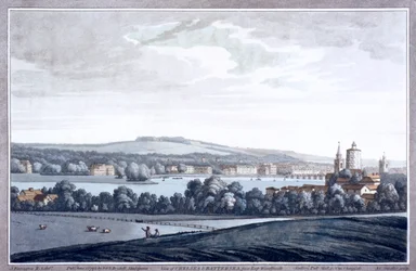 Řeka Temže v Battersea, Londýn, 1795