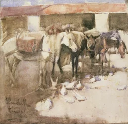 Sangar v Maroku, 1888 (wc a barva karoserie na papíře)