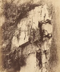 Fountains Abbey. The Echo Rock, 50. léta 19. století.