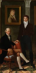 Portrét přátelství umělců Françoise Wynckelmana, Françoise van der Donckta a Josepha Odevaere (olej na plátně)