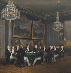 Louis Philippe (1773-1850) vévoda z Orleans, podepsání Proklamace generálního nadporučíka říše, 31. července 1830