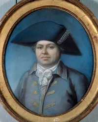 Portrét Georgese Cadoudala (1771-1804) Je jedním z nejznámějších Chouanů. Obraz Josepha Ducreuxe (1735-1802). 18. století. Orleans, Muzeum výtvarných umění