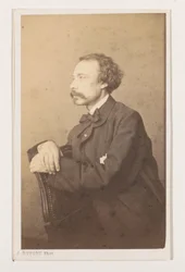 Portret van de schilder Eugène François de Block, poloviční postava Antverpská škola. Portréty vizitky životopisů. Collection Dupont (název série)