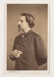 Portret van de schilder Henri Jacques Bource, poloviční postava Antverpská škola. Portréty vizitky životopisů. Collection Dupont (název série)