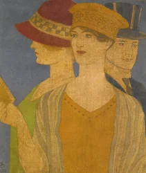 Hnutí umění a řemesel: Návštěvníci výstavy par Southall, Joseph Edward (1861-1944)