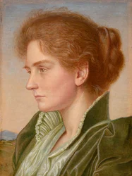 Gertrude Southall (akvarel s tělovou barvou a arabskou gumou, zvýrazněno zlatem)