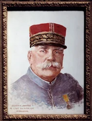 Portrét generála Joffreho (1852-1931), maršála Francie Obraz Josepha Felixe Bouchora (1853-1937). 1915. Rozměr 0,33x0,24m. Paříž, Carnavalet Museum