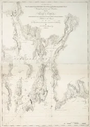 Mapa přístavu Rhode Island a Narraganset Bay