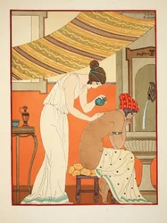Rány se musí mazat olejem, ilustrace z knihy "Hippokratovy spisy", 1934