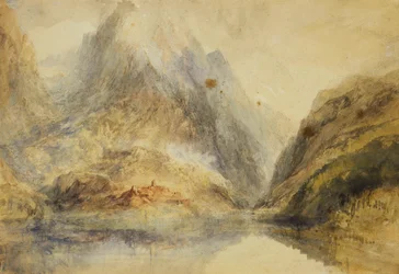 Švýcarská alpská krajina, c.1843