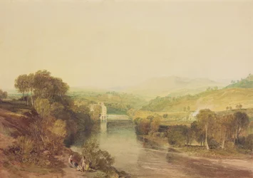 Addingham Mill on the Wharfe, West Yorkshire, cca 1808 (akvarel na papíře)
