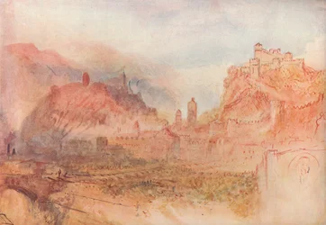 Bellinzona: Z jihu, 1909