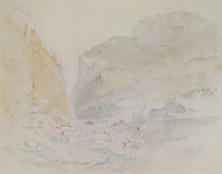Blue Stream, St. Gothard (akvarel na papíře)